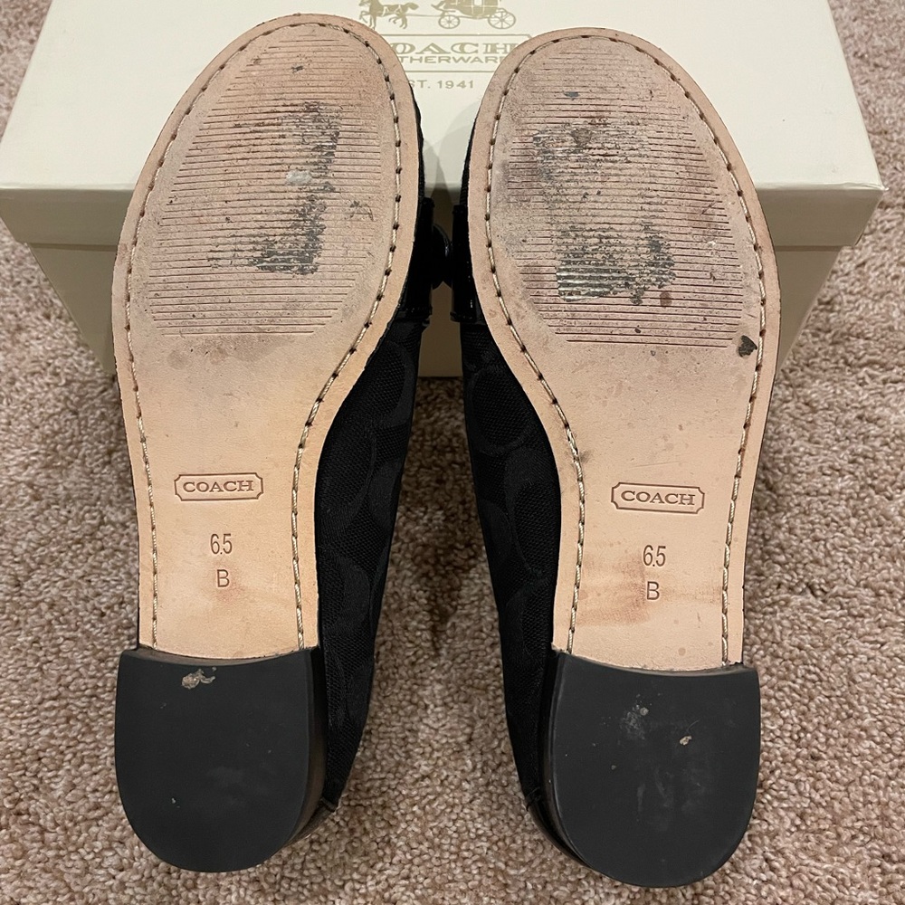 Coach Elkie Black Driving Moccasins Loafer Size 6.5 - Picture 3 of 8